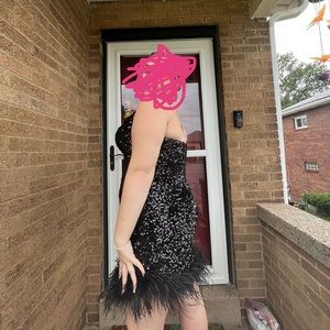 Portia and scarlet black hoco dress